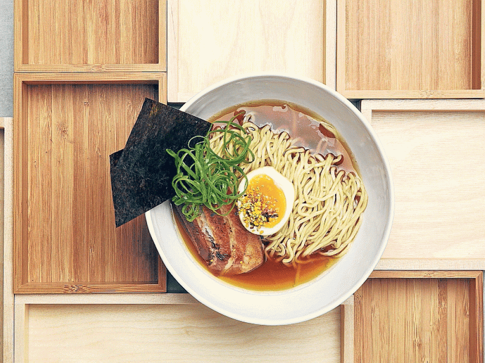 Plato de ramen que elabora en Madrid el Chuka Ramen Bar