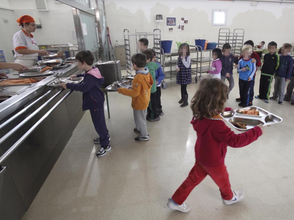 Imagen de archivo de un comedor escolar.