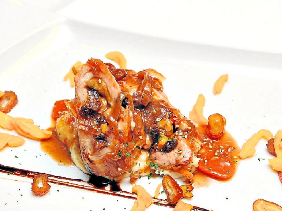 Pechugas de pavo rellenas de foie gras