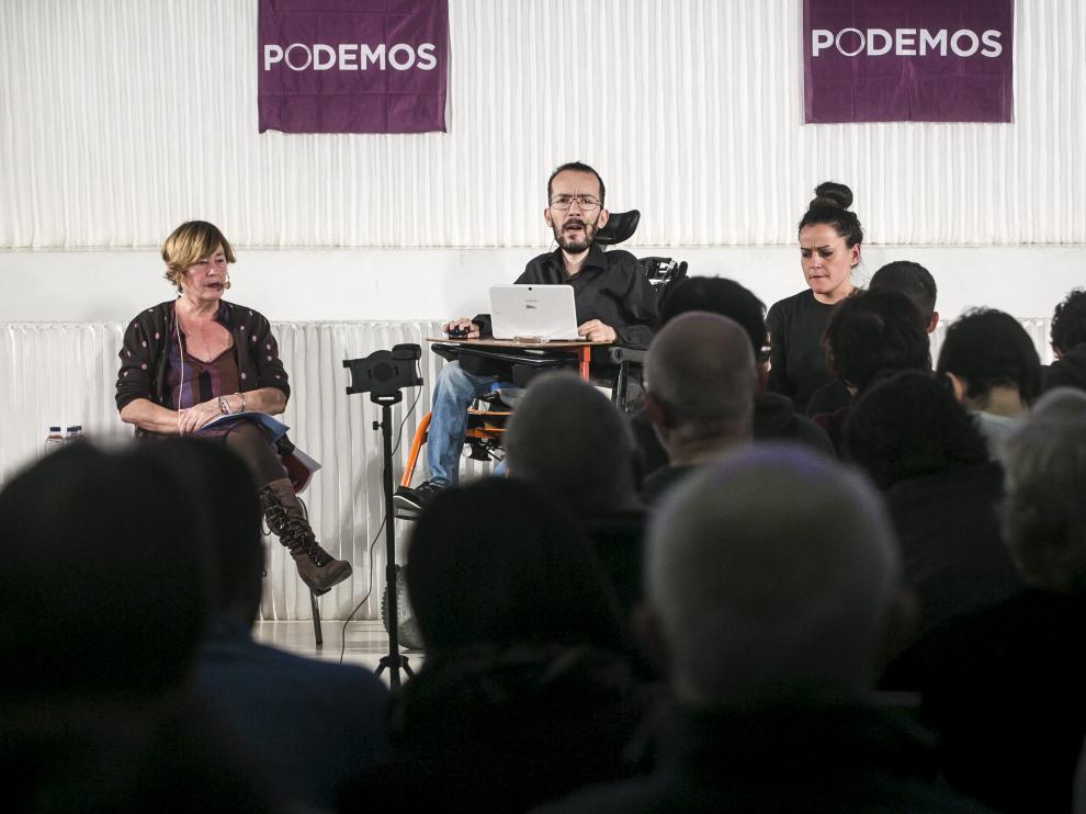 Pablo Echenique, este viernes en Zaragoza