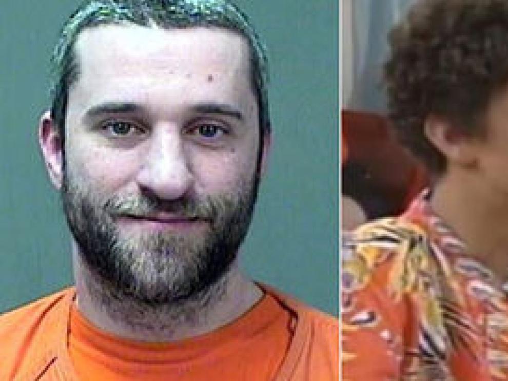 El actor Dustin Diamond en la actualidad, y en la serie que le dio fama