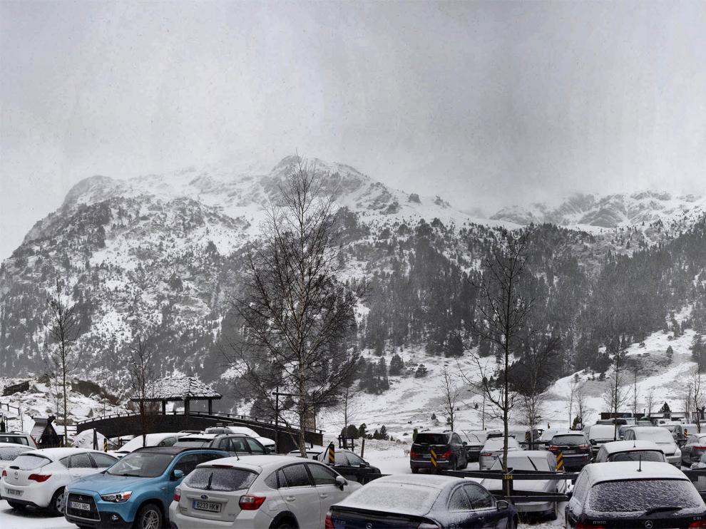 Nieve en Llanos del Hospital este sábado
