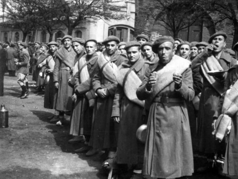 Voluntarios de la División Azul, a punto de partir hacia Alemania