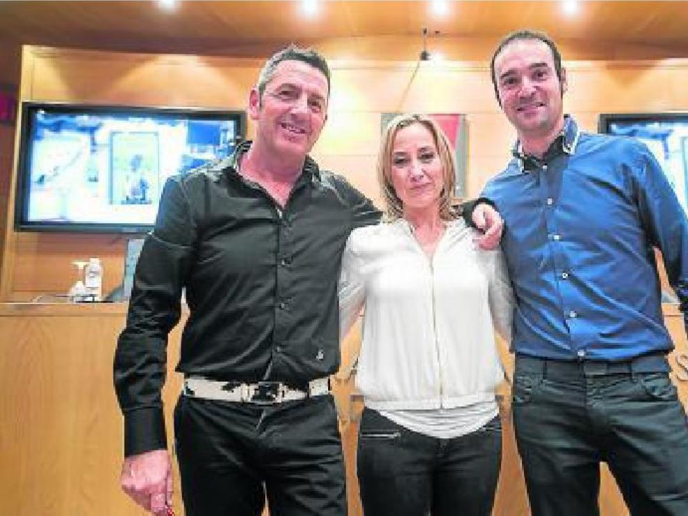 De izquierda a derecha: Eduardo Lolumo, Eva Berlanga y David Fernández.