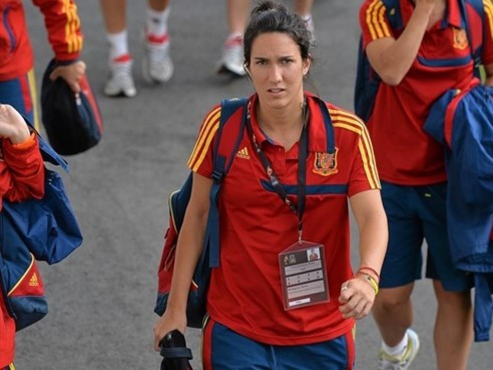 Meseguer, durante una concentración con la Selección.