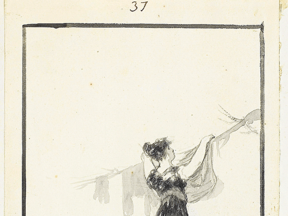 'Hútiles trabajos', dibujo de Goya subastado en 2011 en Christie's