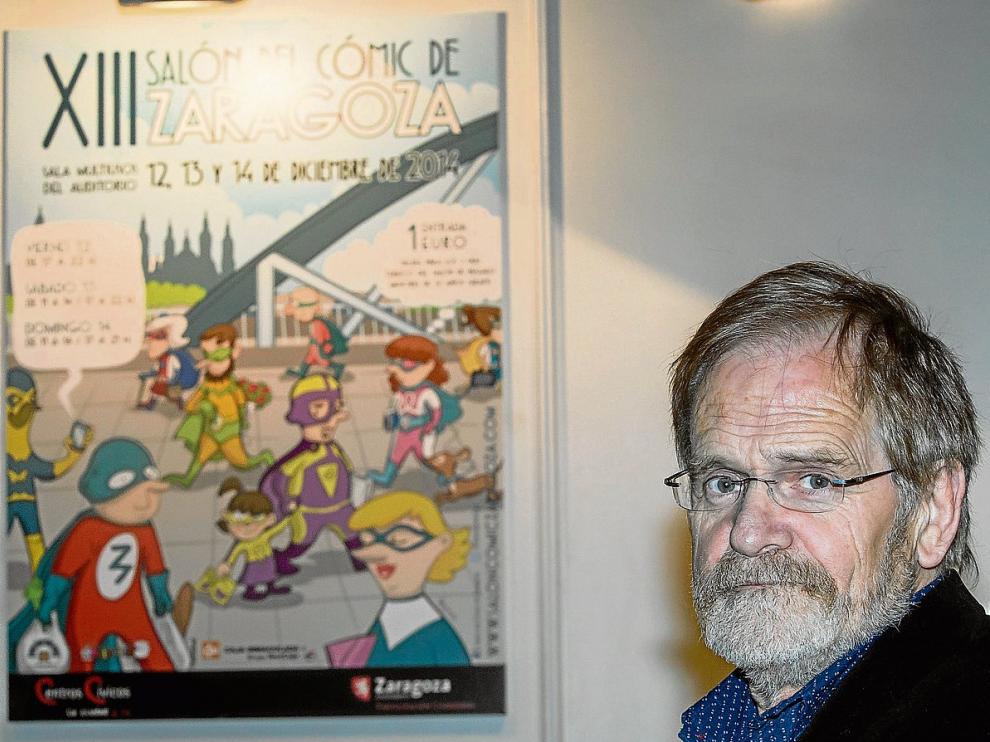 El recién galardonado Carlos Ezquerra ofreció una charla ayer en el Salón del Cómic. Guillermo Mestre