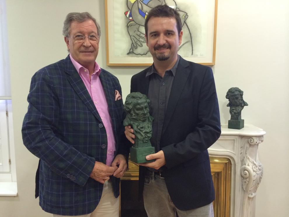 Porfirio Enríquez, director general de la Academia de Cine de España, junto con José Ángel Delgado, presidente de la ACA