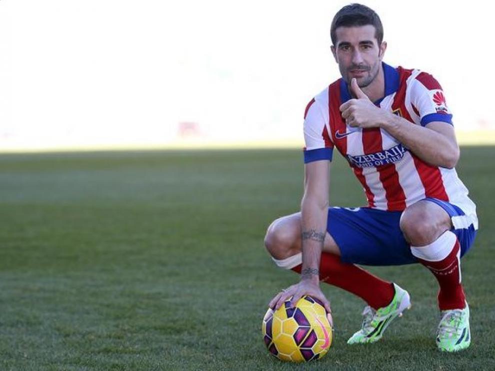 Cani, en su presentación con el Atlético de Madrid
