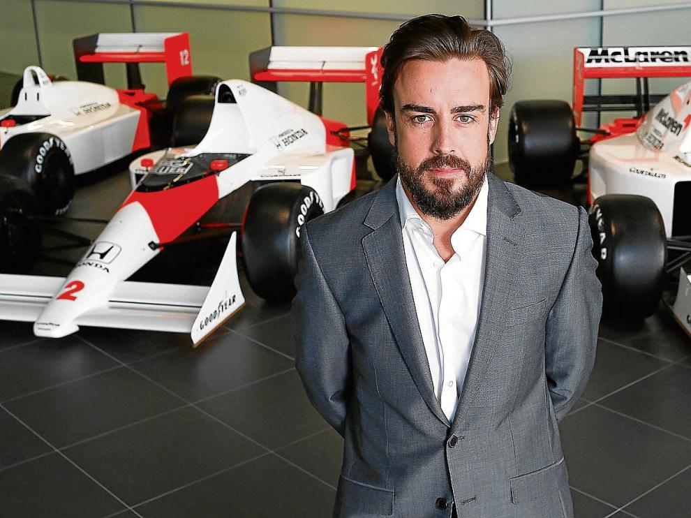 Fernando Alonso, durante la presentación con su nuevo equipo, McLaren-Honda.