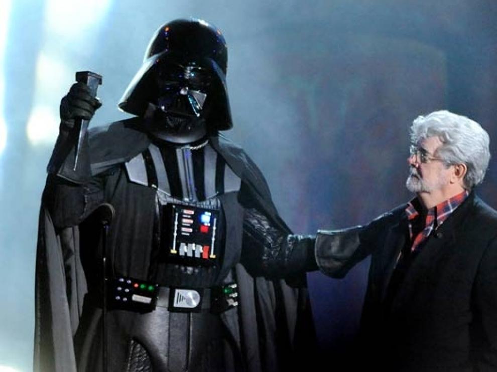 George Lucas con Darth Vader.