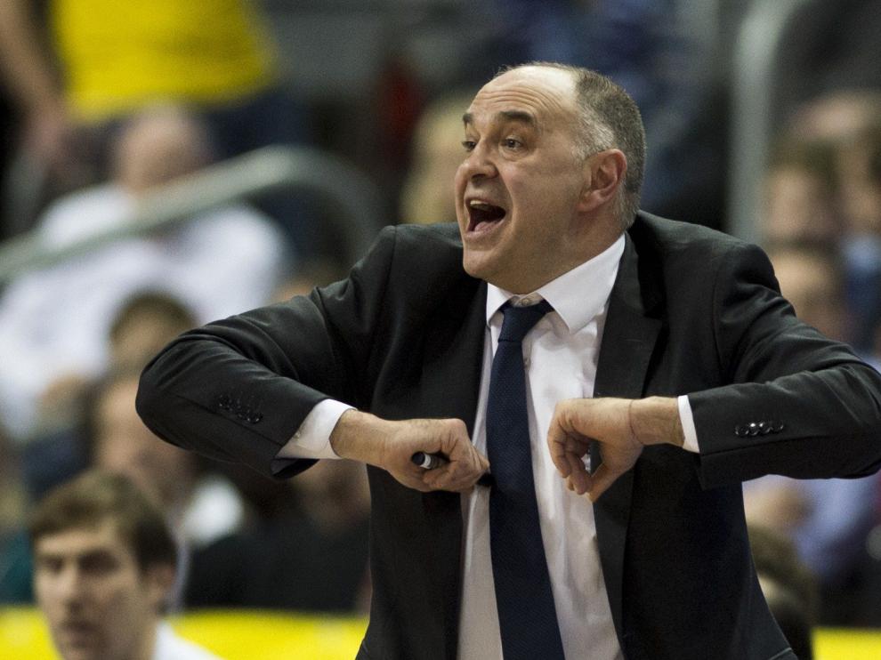 Pablo Laso, durante un partido del Real Madrid
