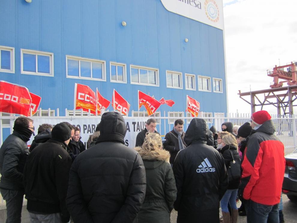 Concentración frente a las oficinas de Gamesa