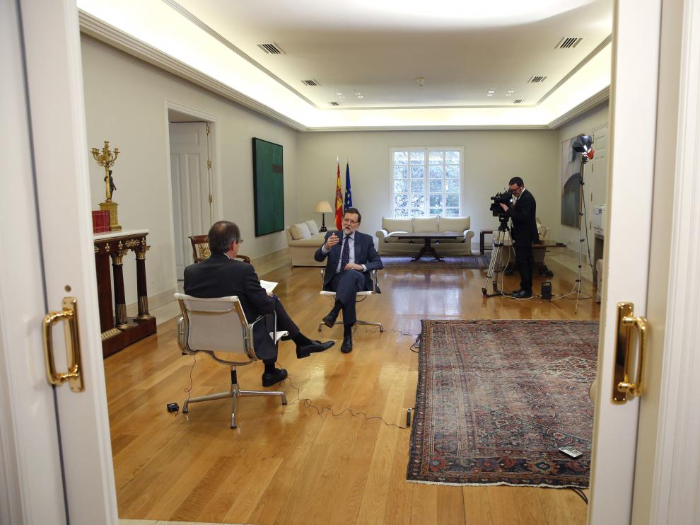 Mariano Rajoy en una entrevista reciente con la agencia Efe