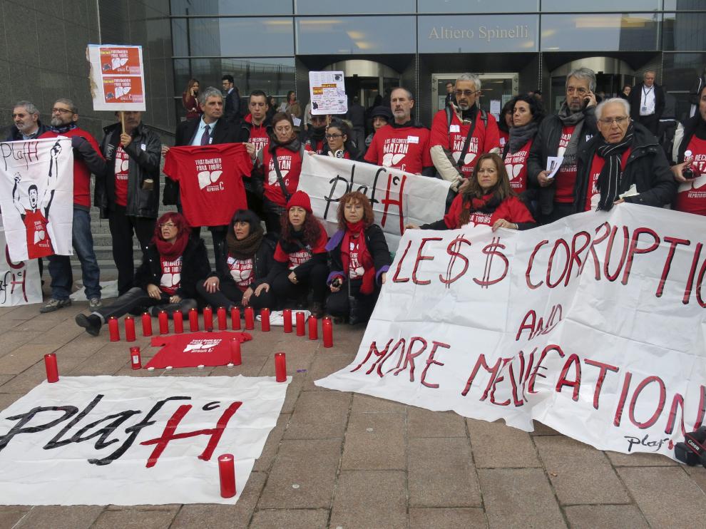 Afectados por la hepatitis C en Bruselas