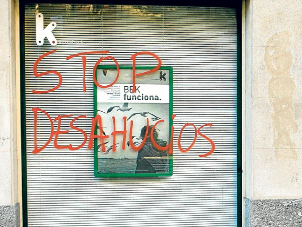 Protesta contra los desahucios en una imagen de archivo.