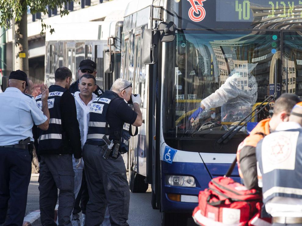Ataque en un autobús israelí