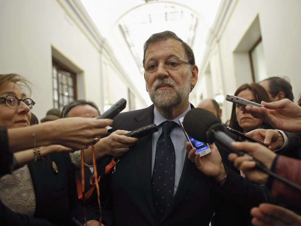 Mariano Rajoy habló a su entrada al Congreso