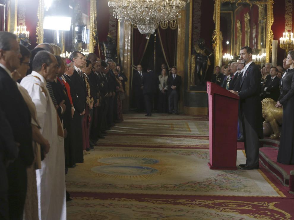 Felipe VI y la Reina se presentan al cuerpo diplomático acreditado en España en el Palacio Real