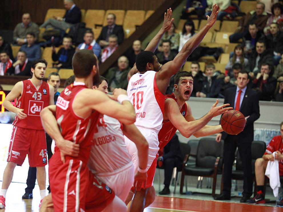 Jelovac, durante el partido de la Eurocup.