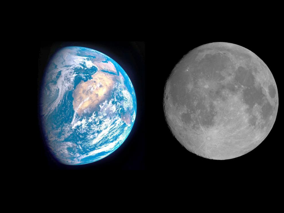 La Tierra, la Luna y el cometa 67/Churymov-Gerasimenko