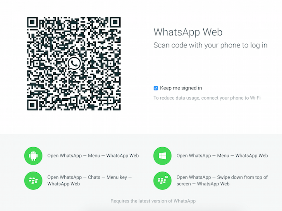Captura de pantalla del nuevo sistema de WhatsApp