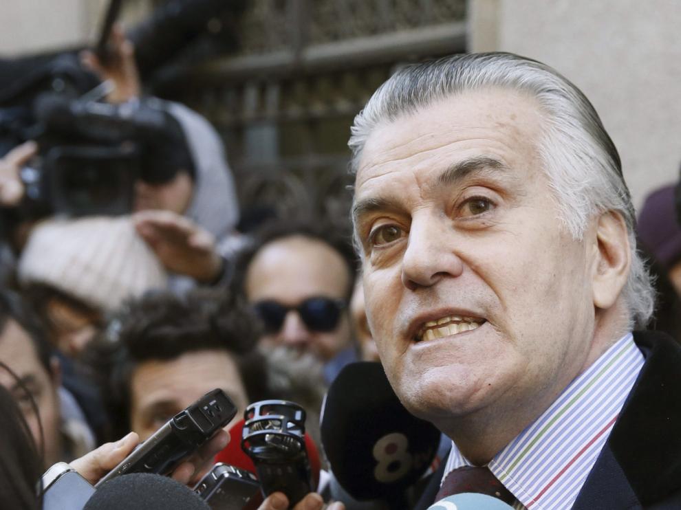 El extesorero del PP Luis Bárcenas a su llegada hoy a la Audiencia Nacional