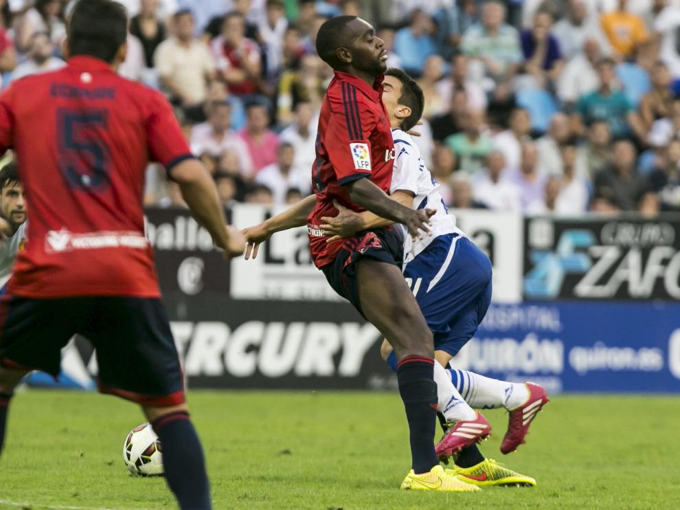 Una imagen del partido de ida entre el Real Zaragoza y el Osasuna