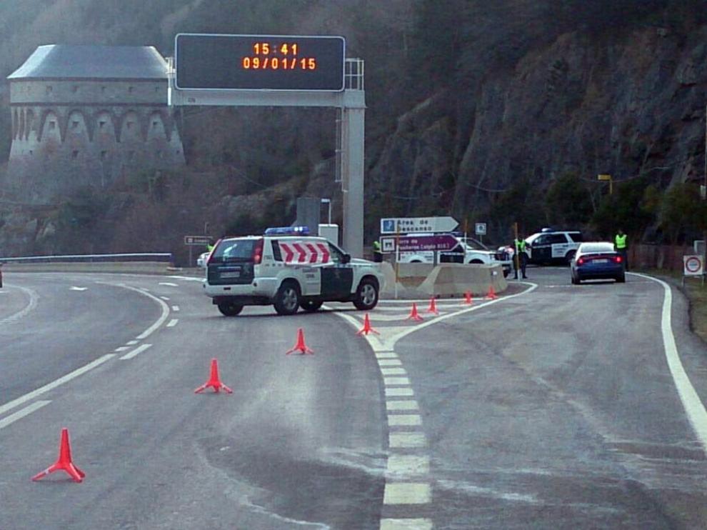 Uno de los controles de la Guardia Civil por la alerta terrorista