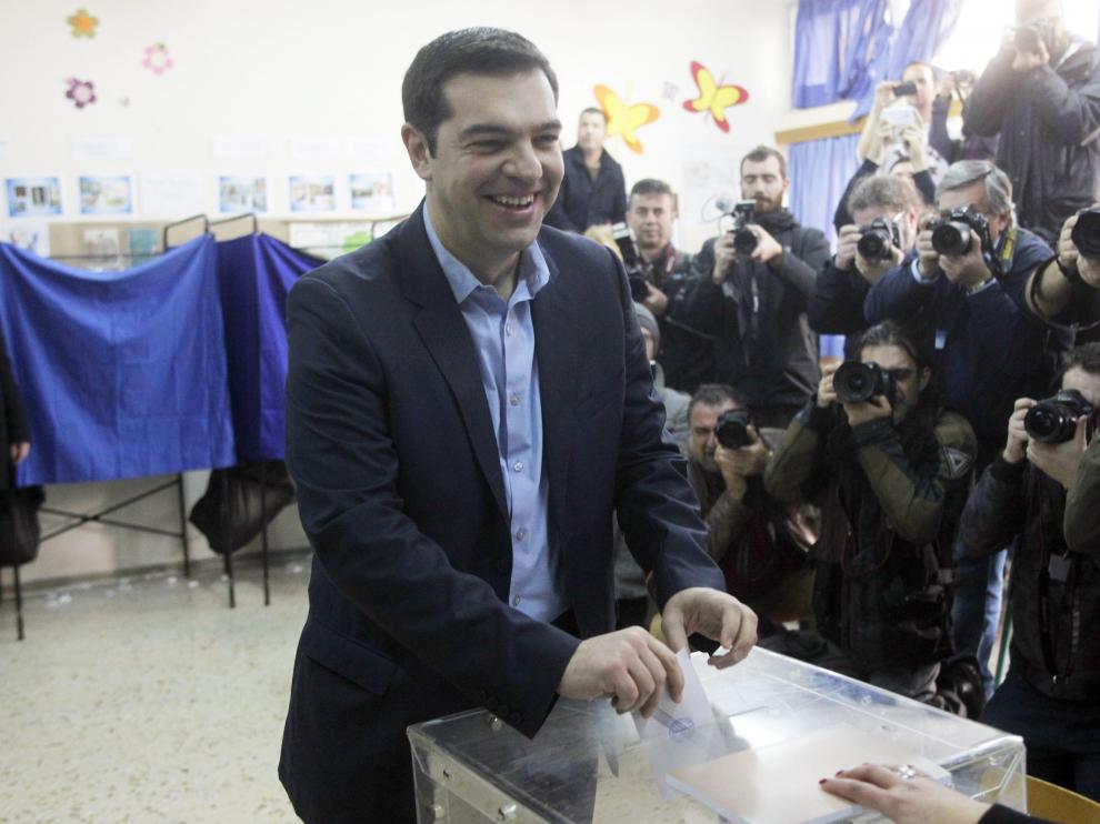 Alexis Tsipras vota en las elecciones