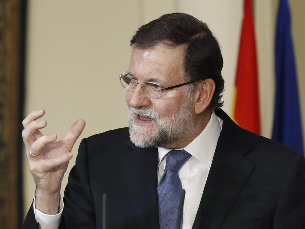 Mariano Rajoy en un acto este lunes