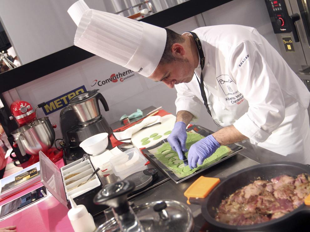 El chef Alberto Moreno en el concurso Bocuse d'Or