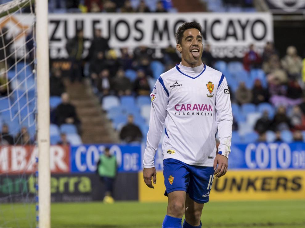 Pedro, durante el partido contra el Recreativo