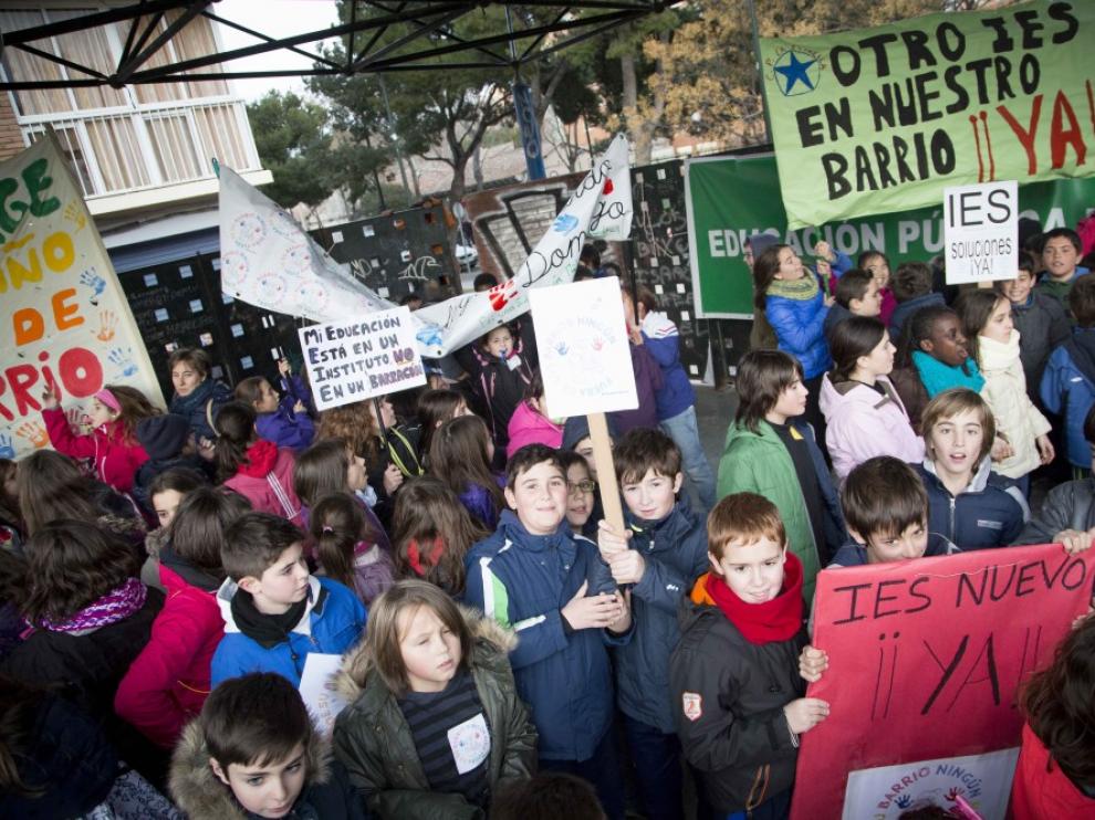Concentración este martes para pedir un nuevo instituto en el Rabal