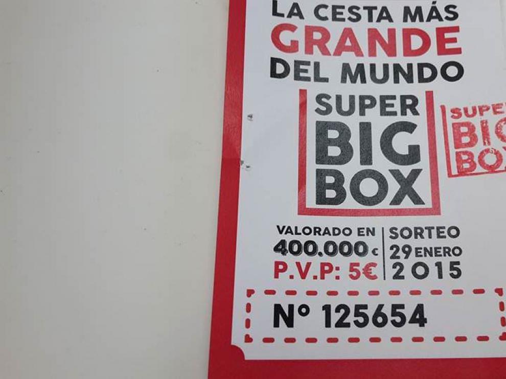 Imágen del número agraciado de la SuperBigBox.