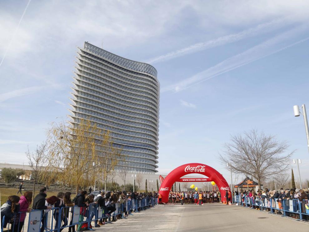 Momento antes de comenzar la carrera en el Parque del Agua