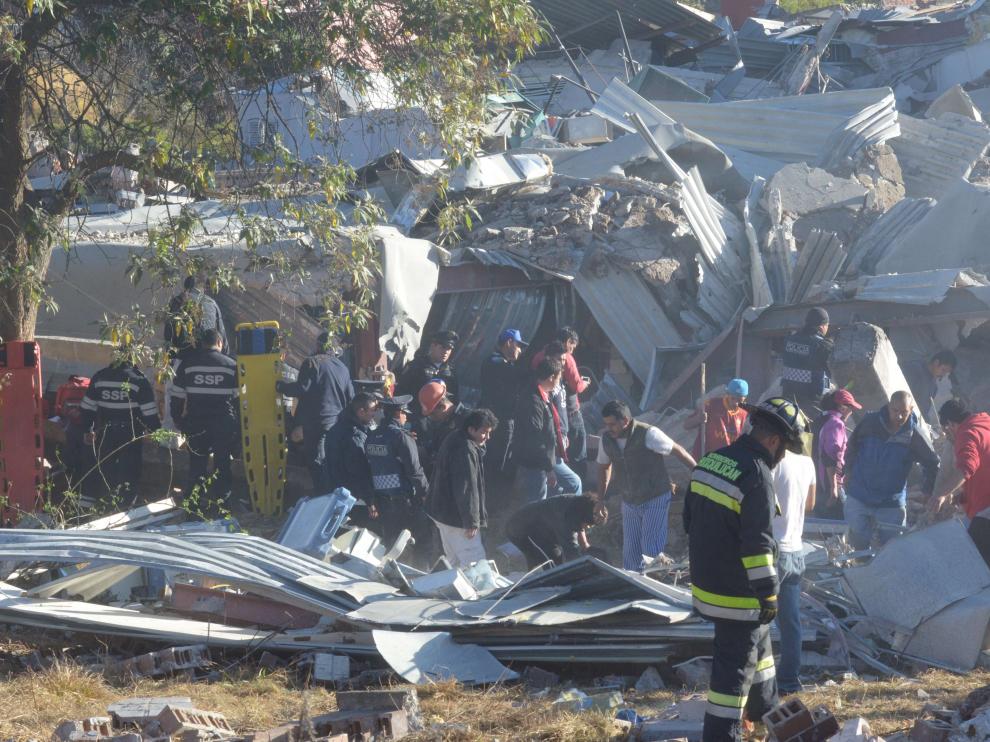 Una parte del hospital quedó reducida a escombros