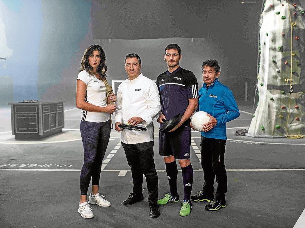 Garbiñe Muguruza, Joan Roca, Iker Casillas y Carlos Soria promueven la campaña