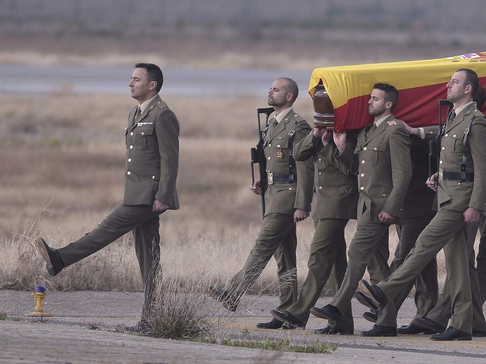 Emoción militar y honores para despedir al cabo Francisco Javier Soria, fallecido en Líbano