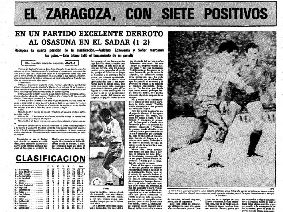 La crónica del Osasuna-Real Zaragoza de la temporada 1982/83