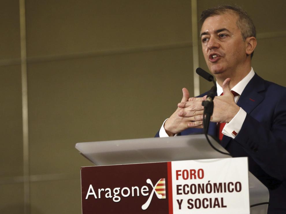 El consejero de Hacienda del Gobierno de Aragón, Javier Campoy