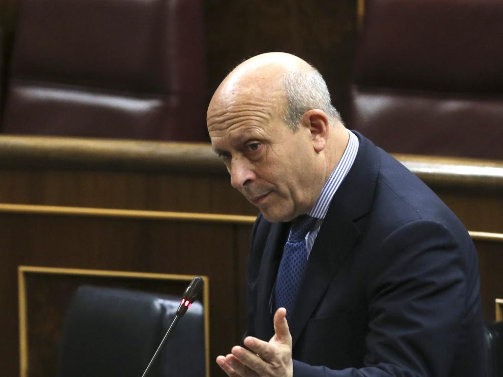 José Ignacio Wert en sesión de control al Gobierno