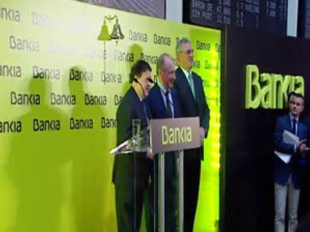 Bankia el día de su salida a bolsa