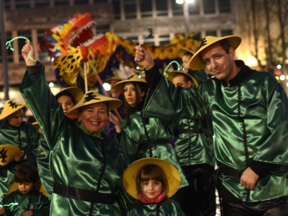 Desfile de Carnaval organizado por las peñas de Zaragoza