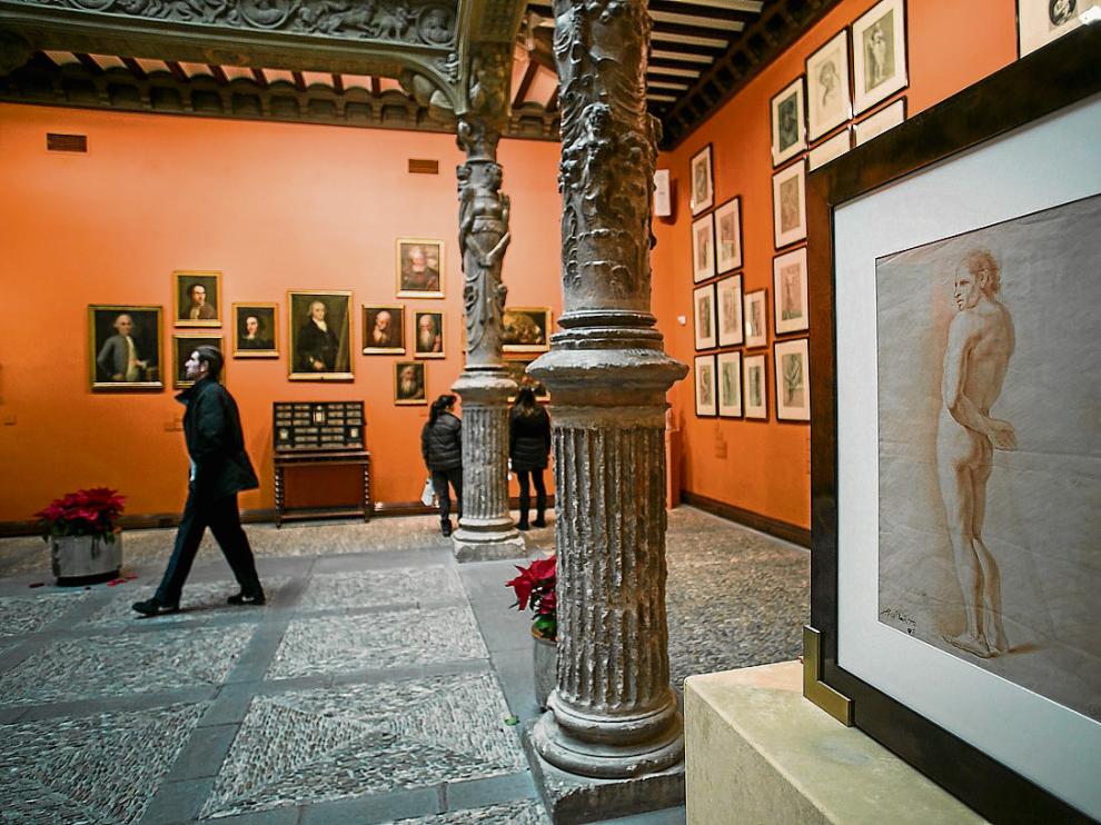 La exposición en el Patio de la Infanta de Ibercaja, días antes de su clausura.