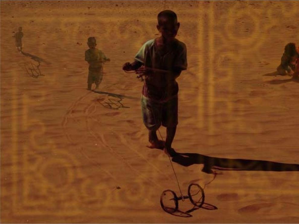 Una fotografía de la exposición 'Sáhara, el país de arena'.