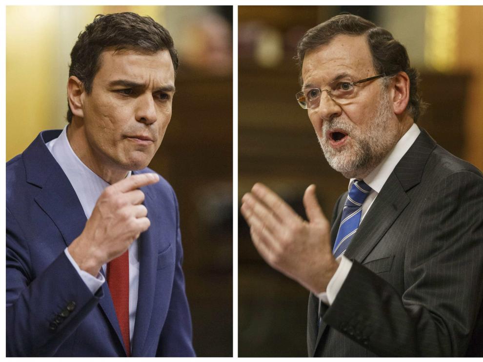 Pedro Sánchez y Mariano Rajoy en el debate del estado de la Nación