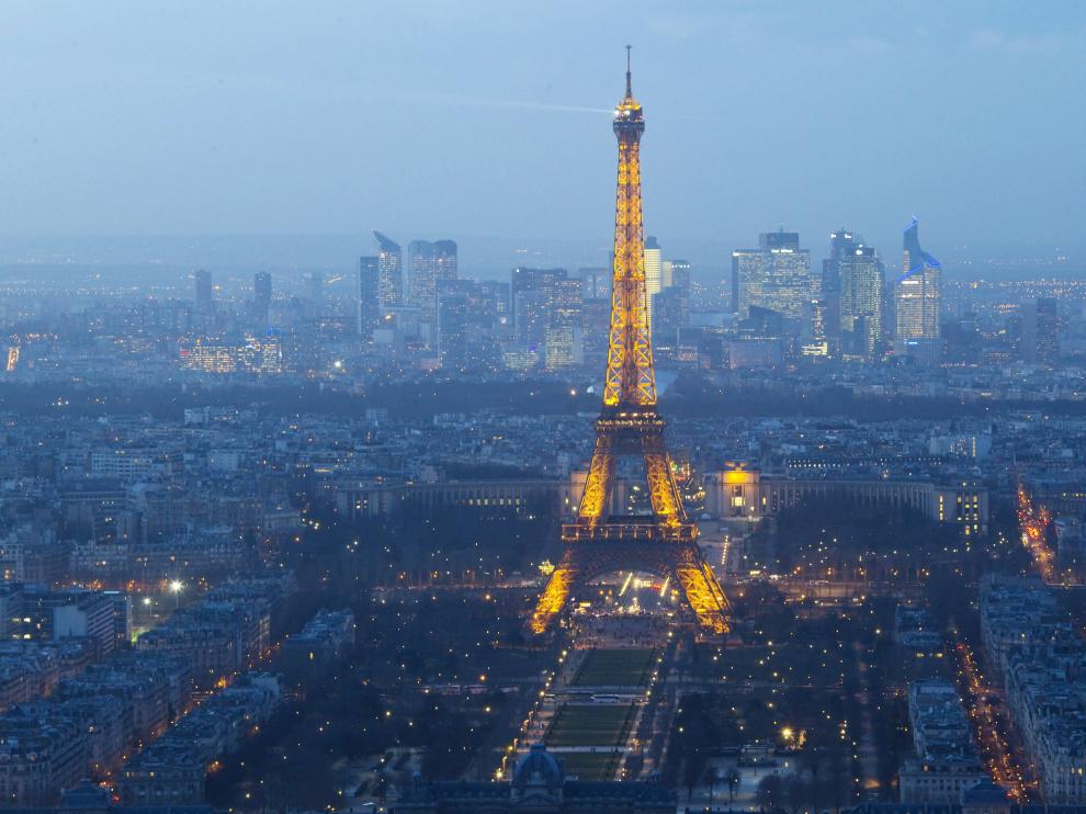 Vista aérea de la ciudad de París