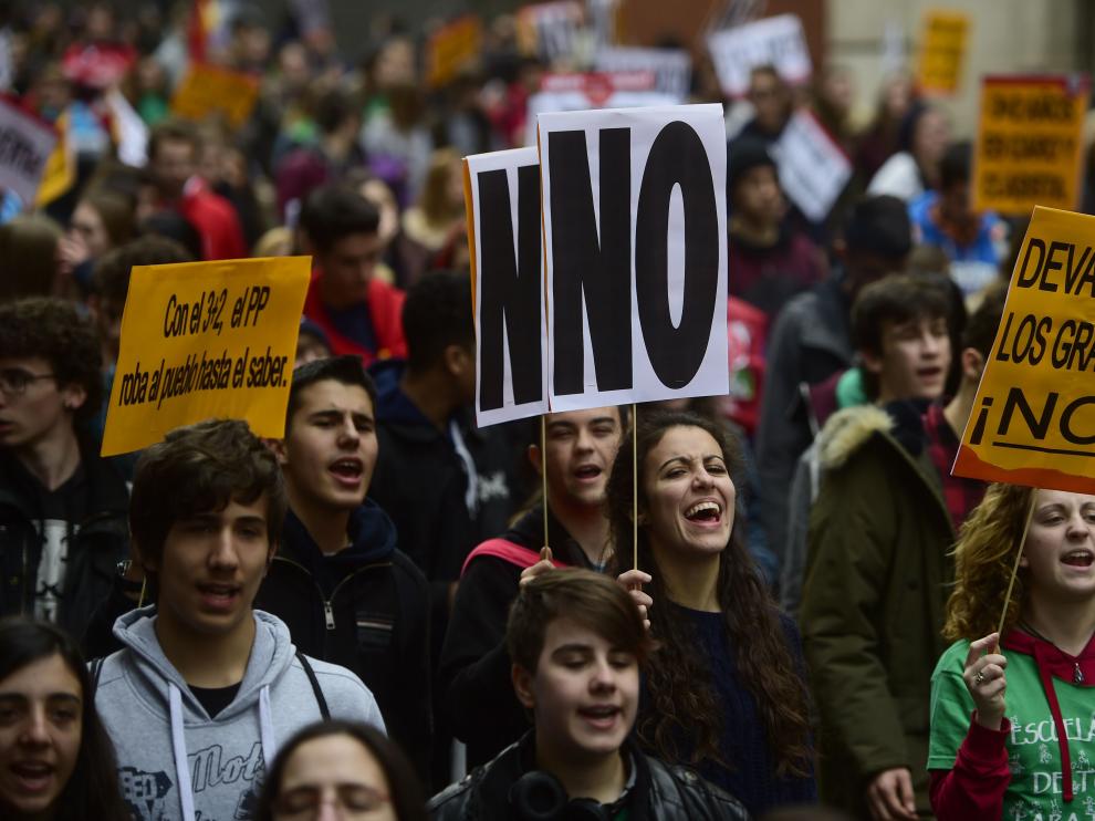 Huelga estudiantil en Madrid