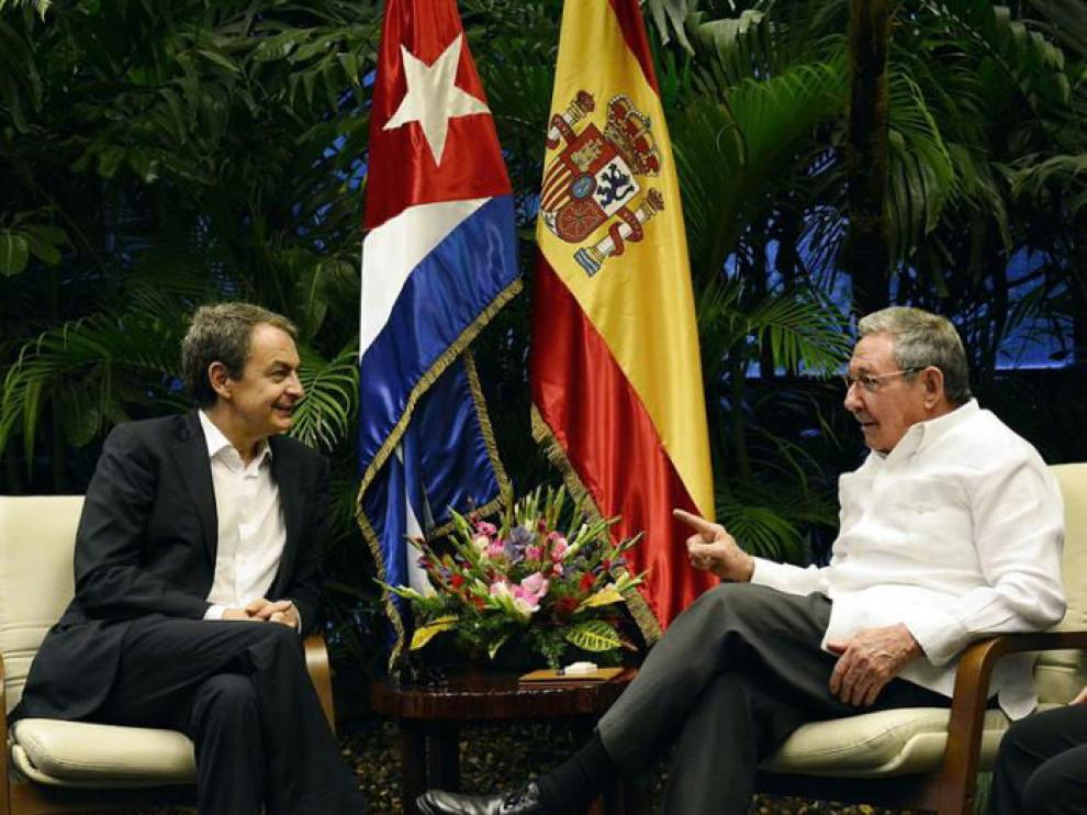 Encuentro entre Zapatero y Castro en la Habana
